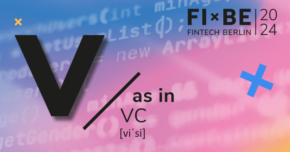Visual with the letter V on the left and text reading V as in VC